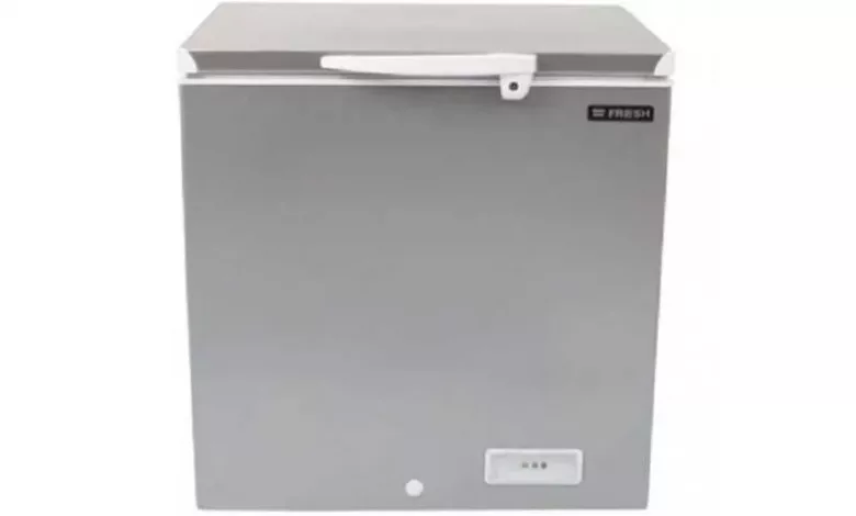 fresh de frost chest freezer 190 liter silver fdf 190f 4094