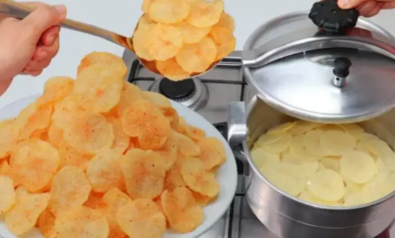 طريقة عمل البطاطس الشيبسي بالبيكنج بودر