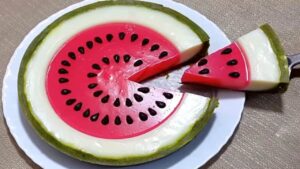 طريقة عمل كيكة البطيخ الباردة